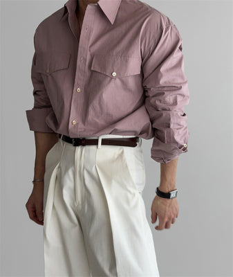 Luxury Cotton Double Pocket Shirt