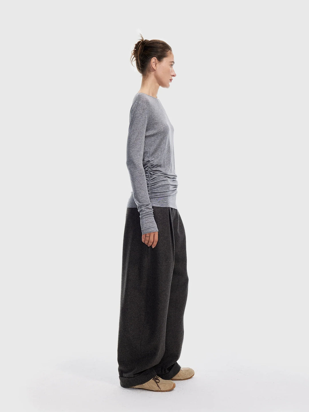 Lyocell Wool Asymmetrical Top