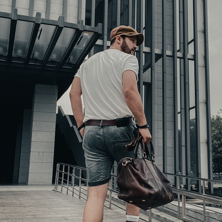 Washed Denim Shorts