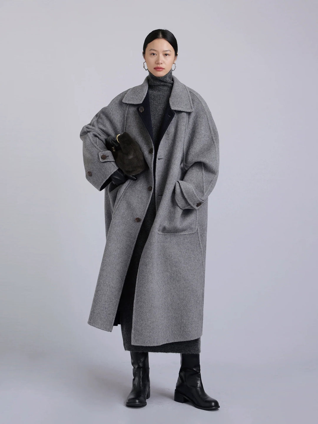 Natural Wool Reversible Coat