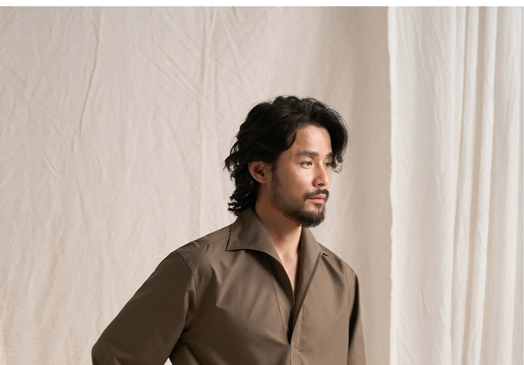 Silken Modal Half-Placket Shirt