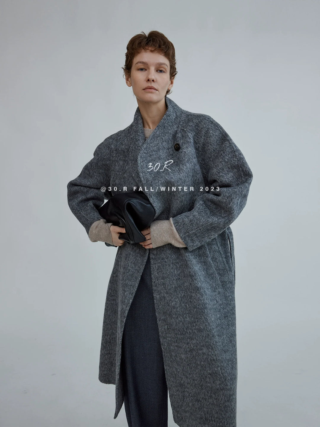 Wool Silk Long Coat