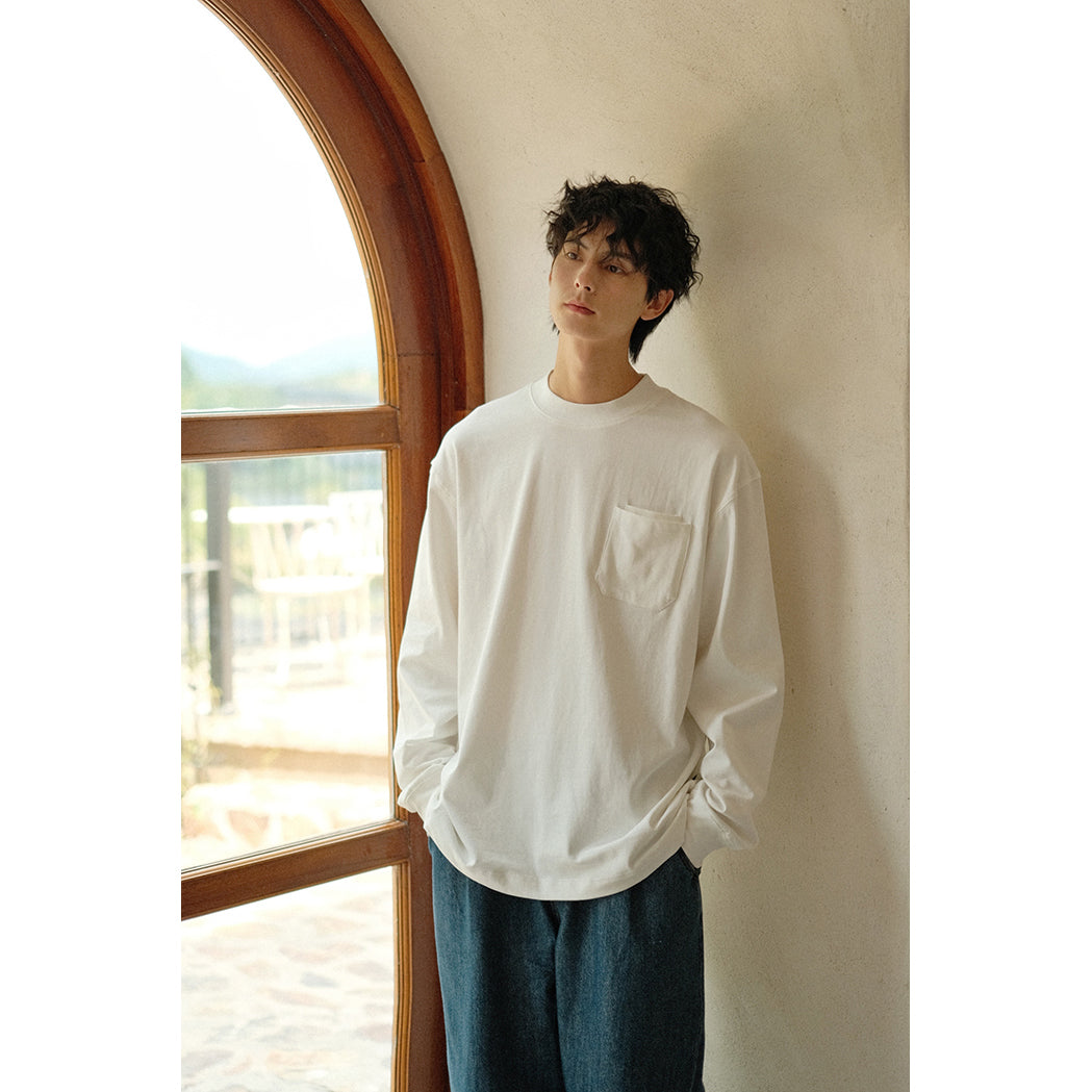 Japanese Collar Long-Sleeved Tee