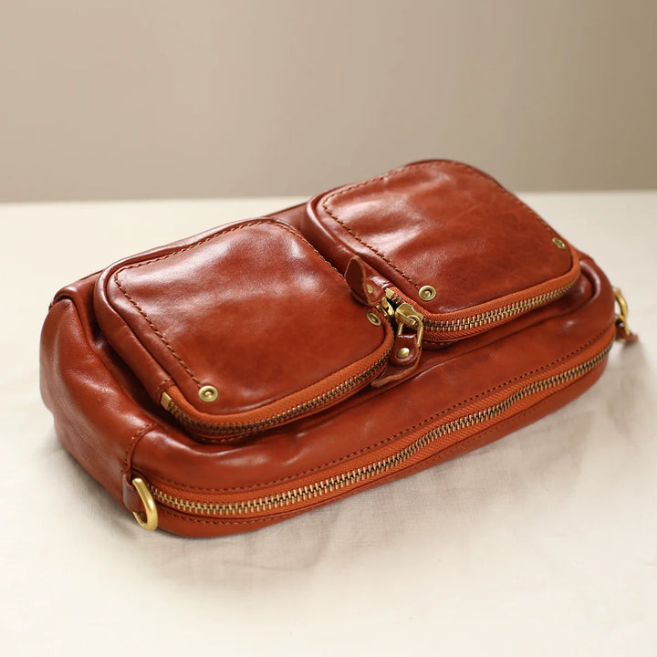 Retro Leather Chest Bag