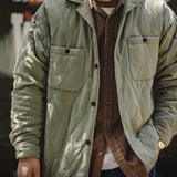 Japanese Retro Diamond Quilted Cotton-Padded Jacket for Men