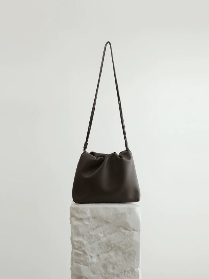 Wrinkled Soft Leather Cloud Bag