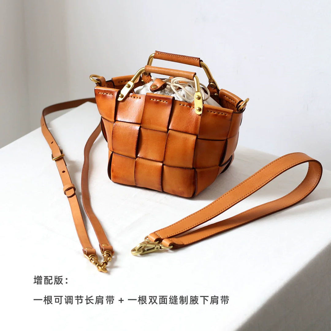 Leather Woven Mini Bag