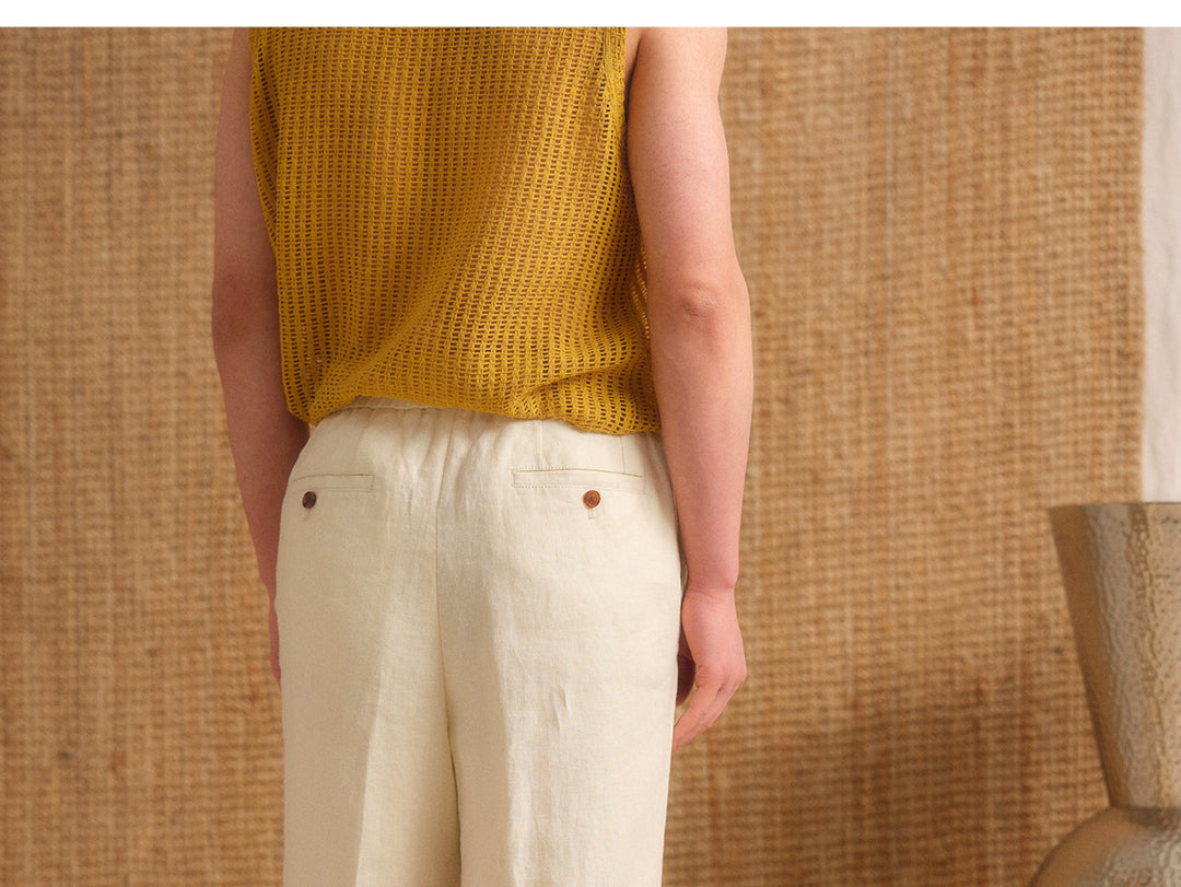 Linen Drawstring Trousers