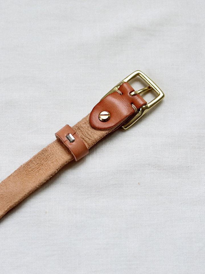 Brass Pin Leather Belt