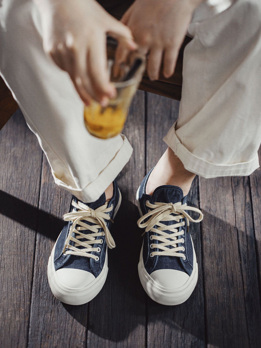 Washed Canvas Training Shoes