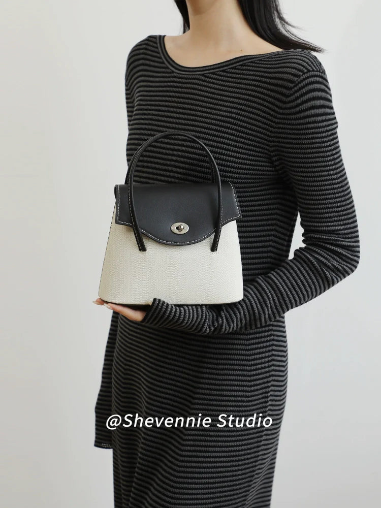 Modern Leather Square Bag