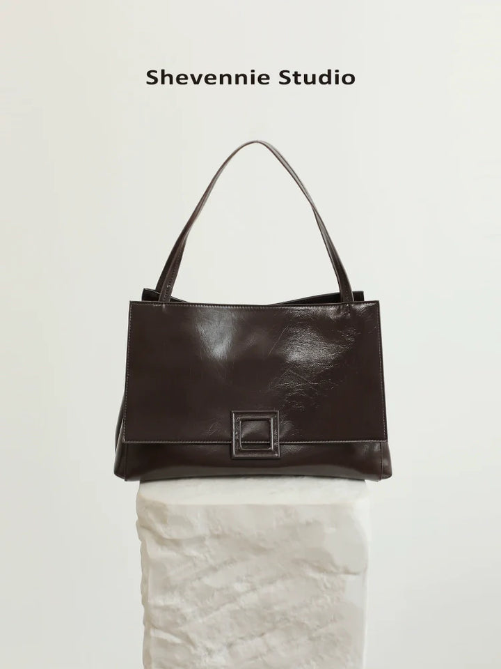 Sophia Leather Shoulder Tote