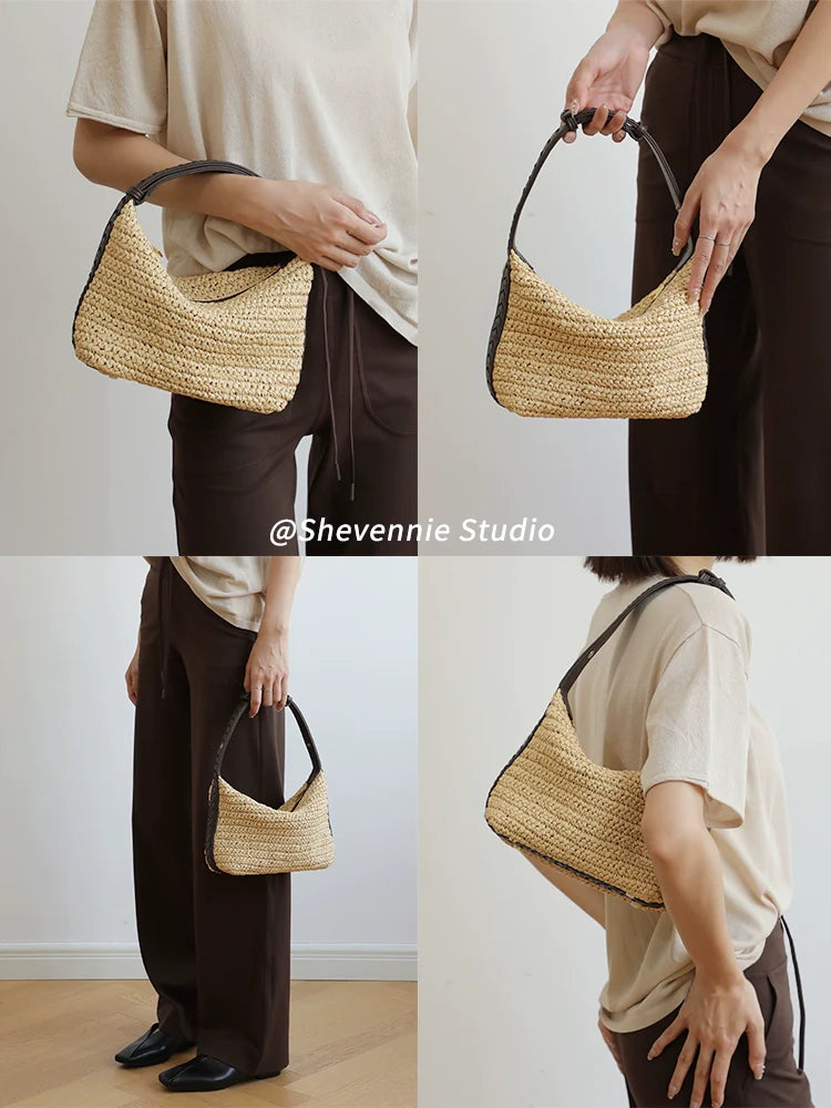 Woven Leather Shoulder Bag