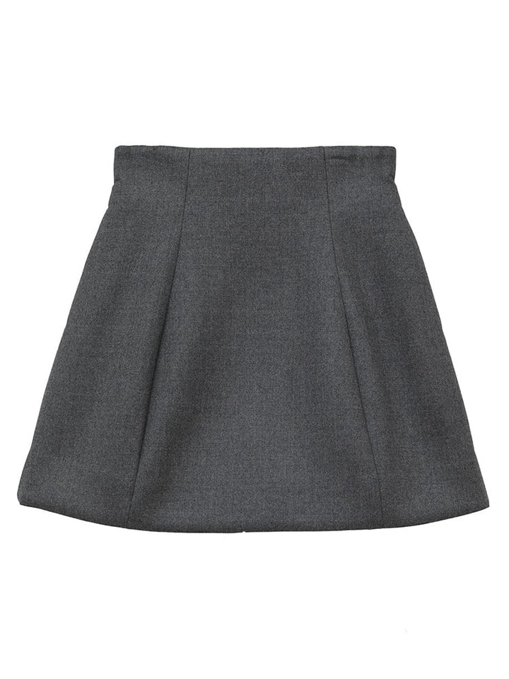 High Waist A-Line Mini Skirt