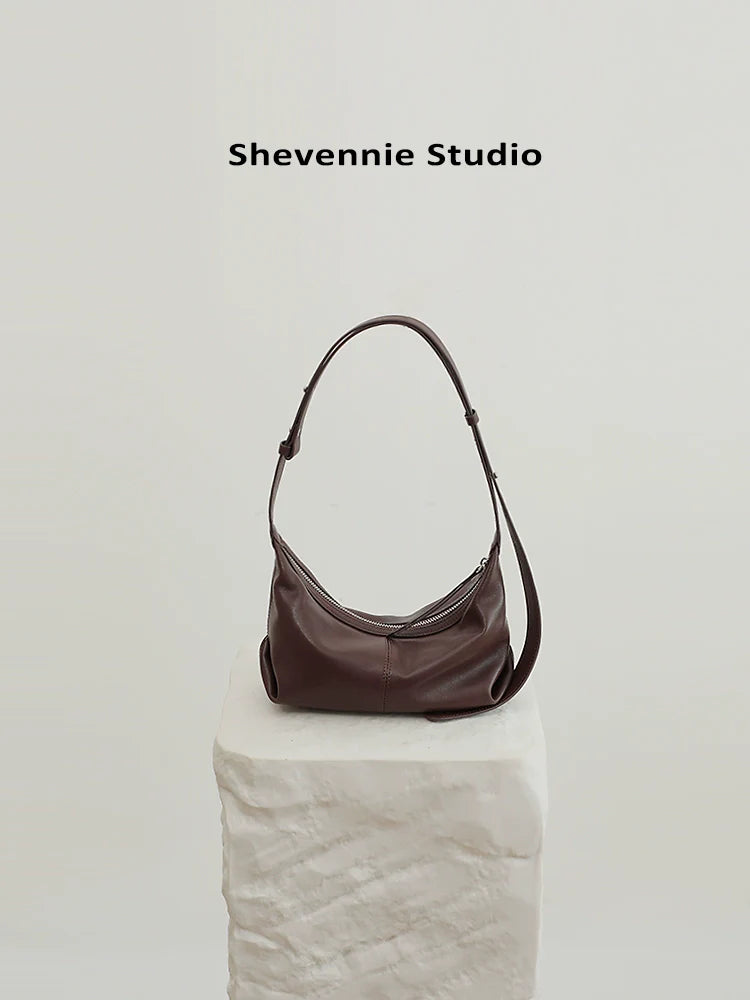 Sophisticated Leather Dumpling Bag