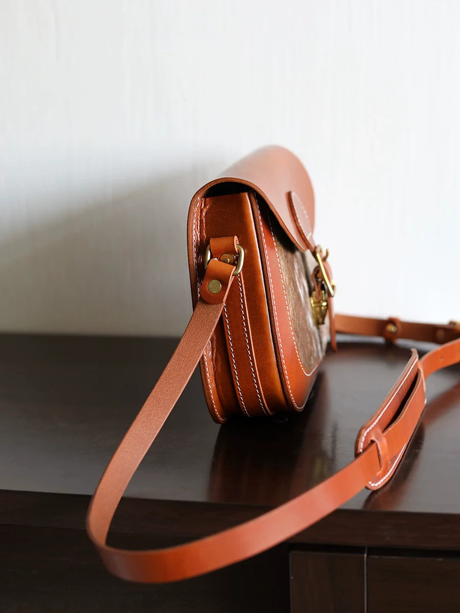 Cowhide Saddle Crossbody