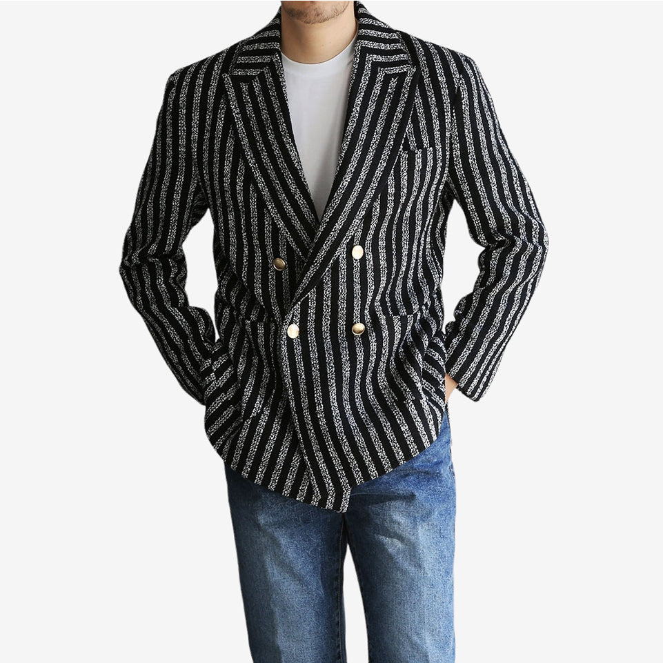 Striped Tweed Blazer