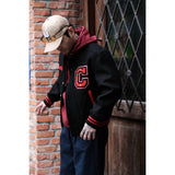Classic Ivy Heavy Wool Baseball Jacket with Embroidery