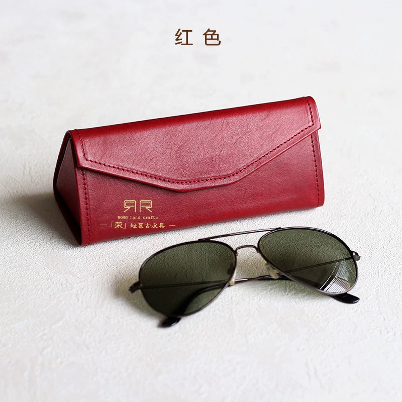 Tanned Leather Sunglasses Case