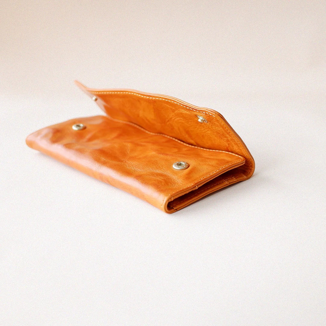 Genuine Leather Tri-Fold Wallet