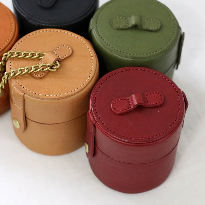 Leather Mini Round Chain Bag