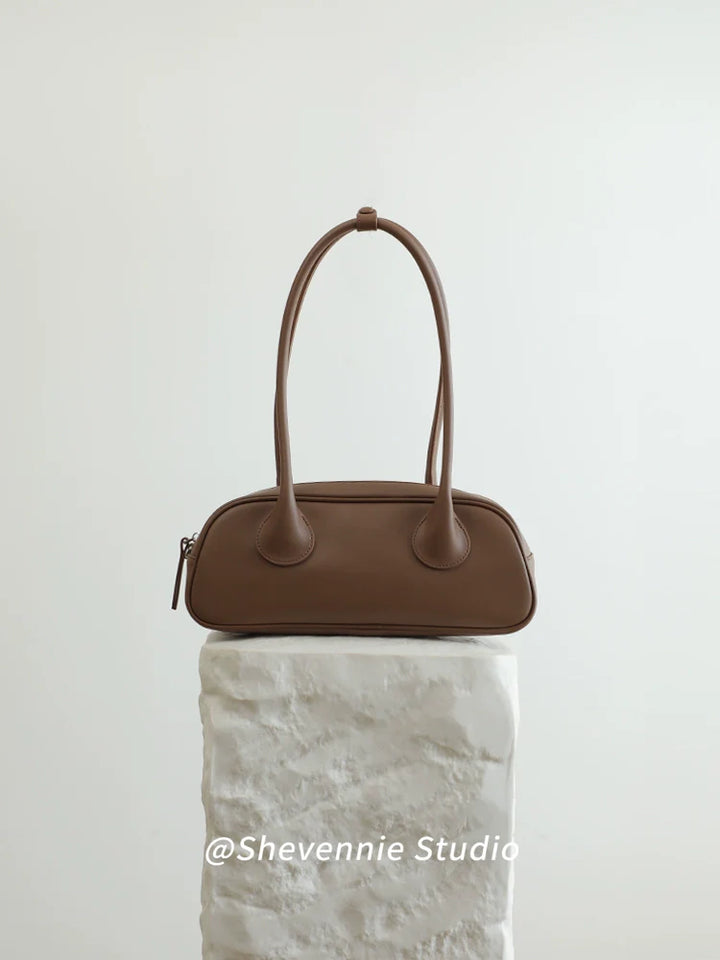 Shevennie Leather Baguette Bag