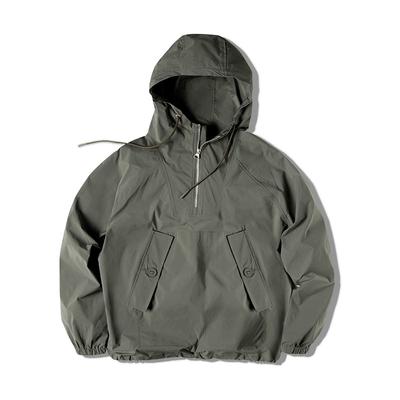 Retro Bad Weather Windbreaker Madden Tooling Hooded Jacket for Men