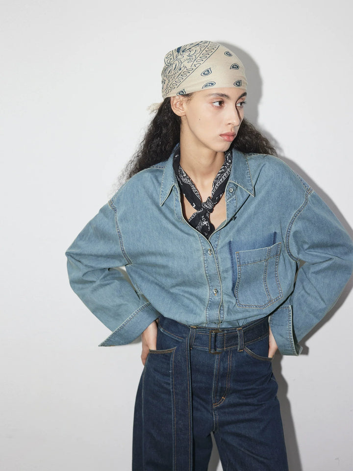 Retro Washed Denim Shirt