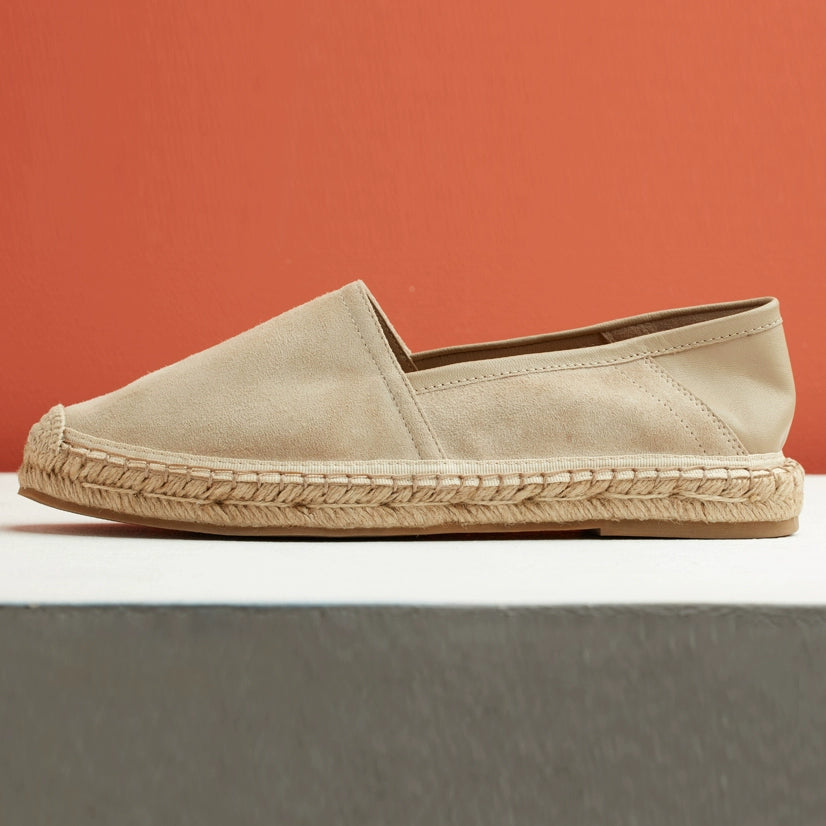 Men's Summer Suede Espadrilles - Linen and Jute Slip-On Flats, Korean Style Casual Loafers