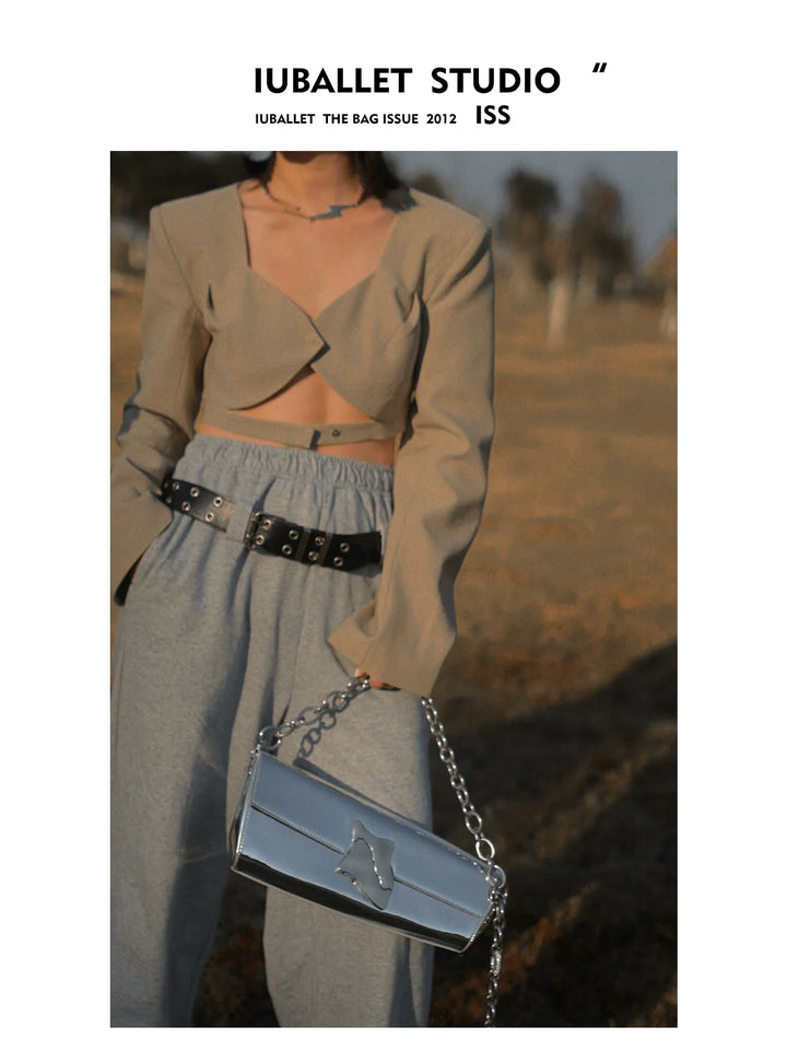 Leather Chain Shoulder Bag