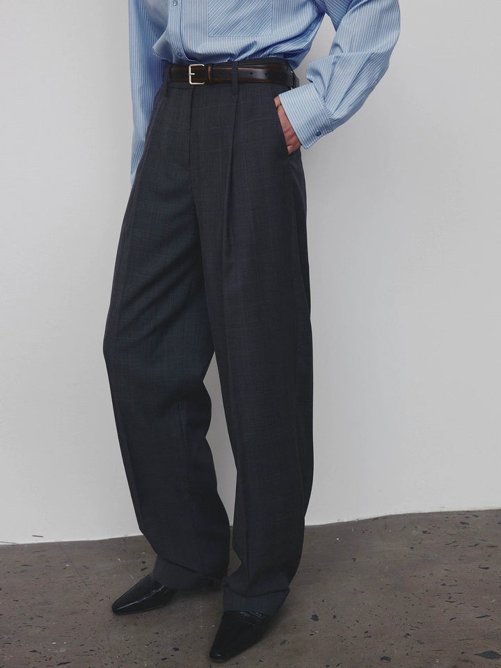 Herringbone Tapered Trousers