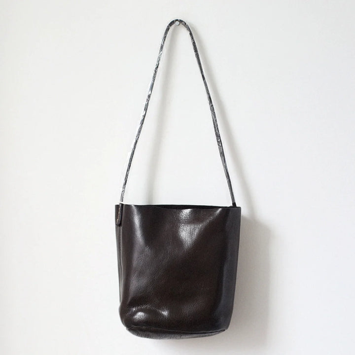 Minimalist Leather Bucket Bag