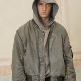 Autumn and Winter New Ready-To-Wear Distressed Ma1 Thinsulate Bomber Jacket, Reversible Design