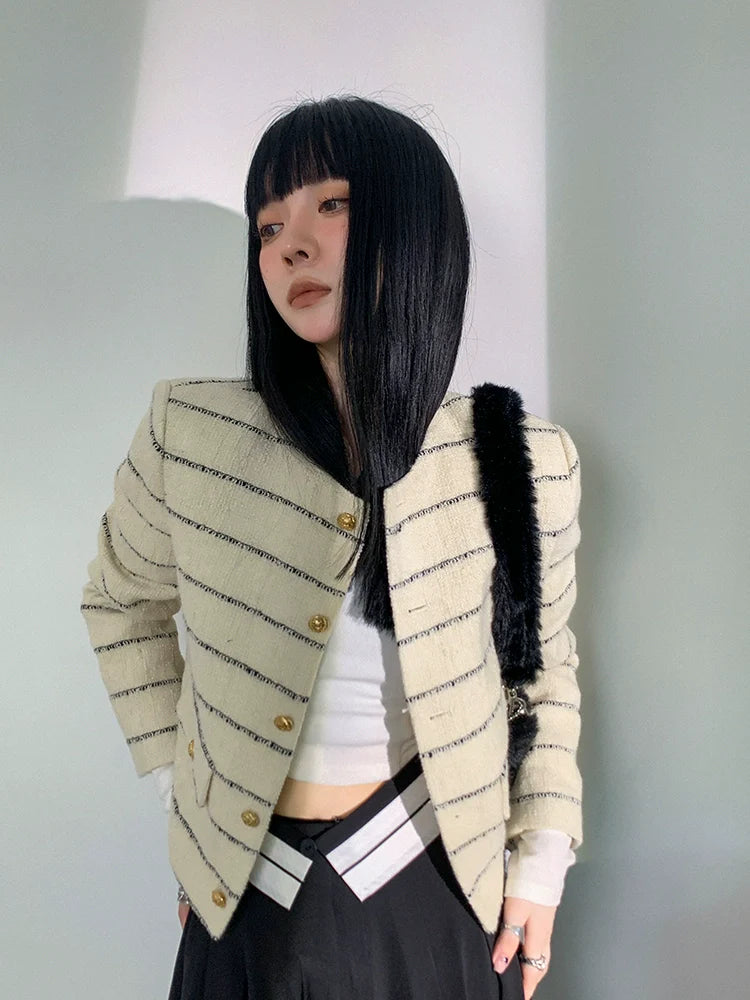 Striped Wool Spring Jacket