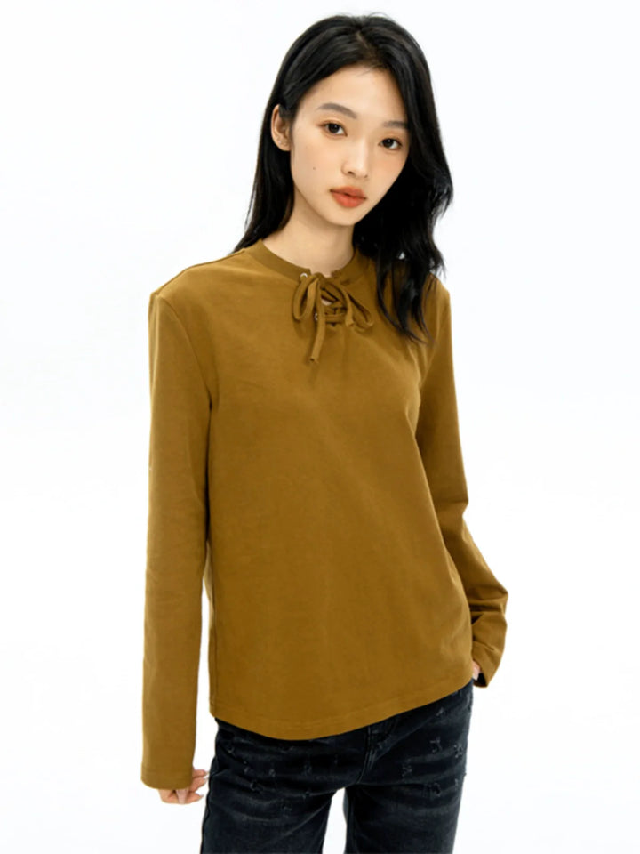 Cotton Bandage Long Sleeve Tee