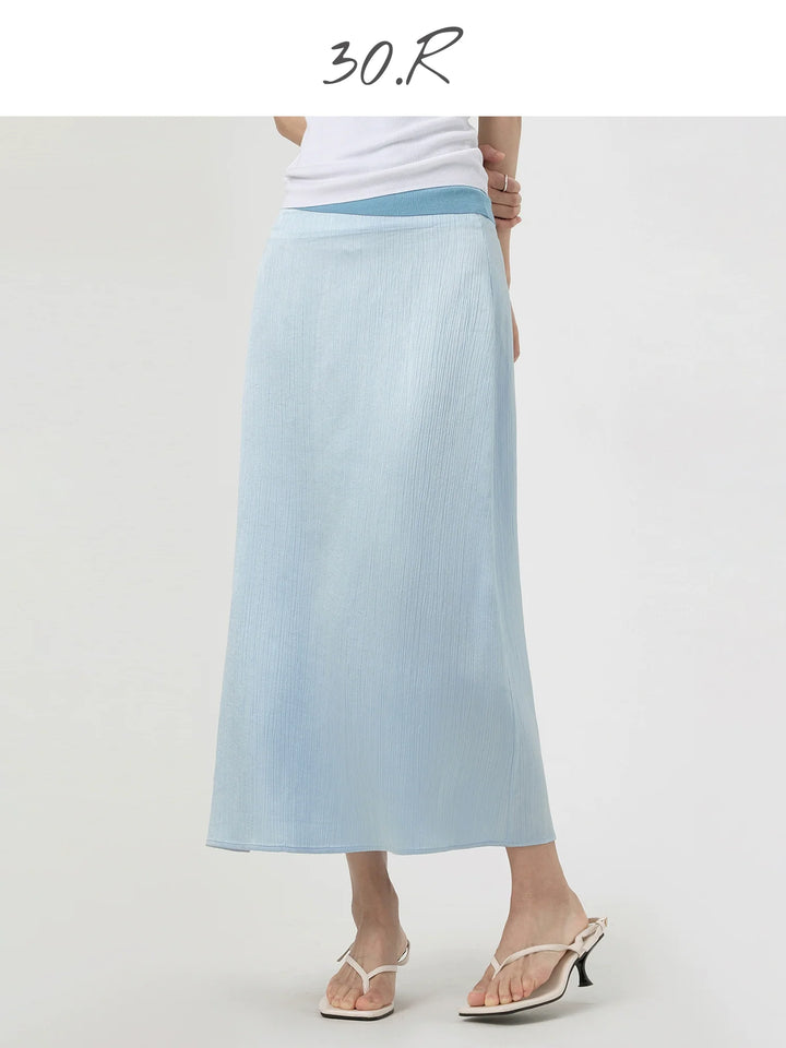 Acetate Midi Skirt