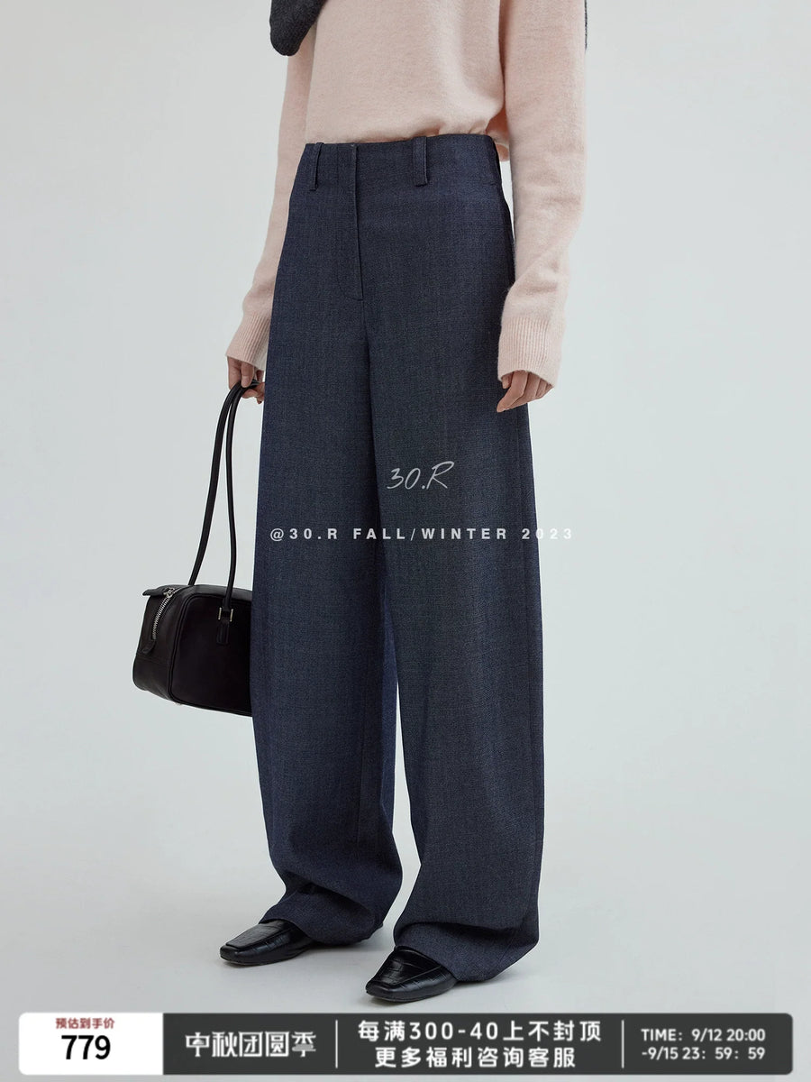 Wool Wide-Leg Pants