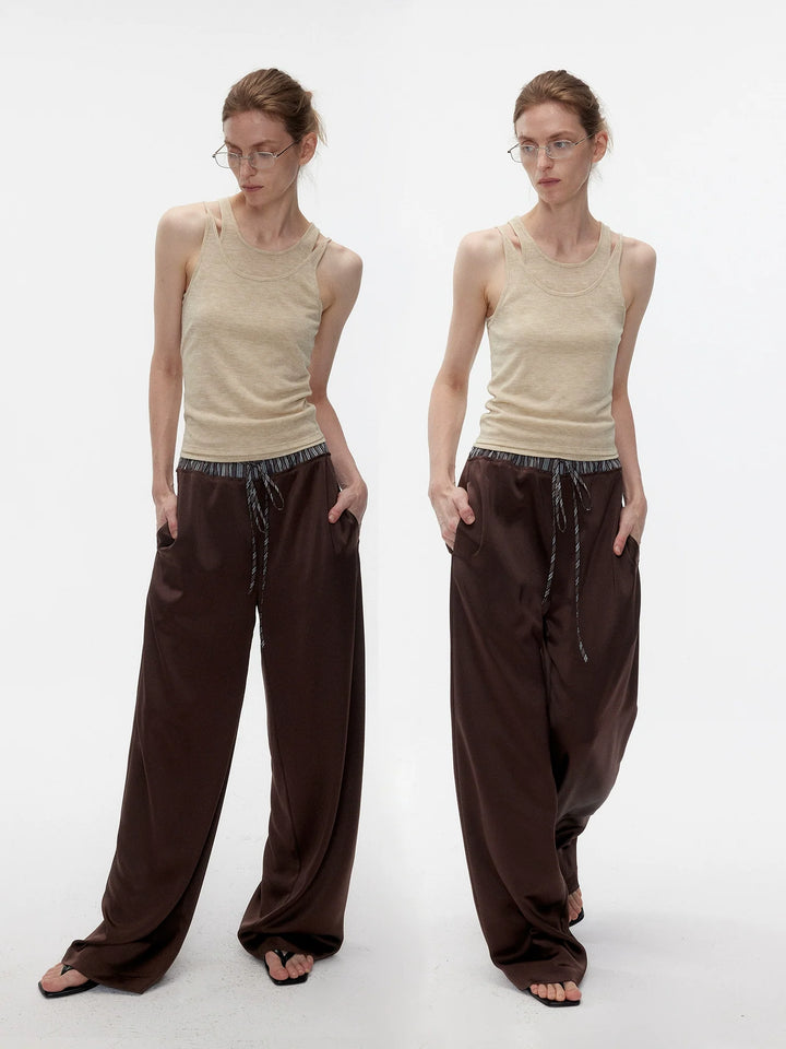 Acetate Drawstring Trousers