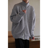 Wool Blend Knitted Cardigan Sweater Coat for Men and Women