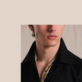 Men's Natural Cool Touch Pure Acetate Linen-Textured Loose-Fit Cuban Collar Long Sleeve Casual Shirt Jacket