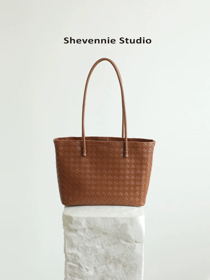 Sienna Woven Leather Tote