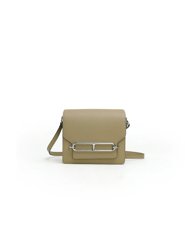 Leather Square Shoulder Bag