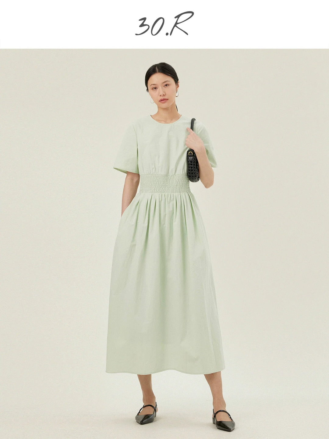 A-Line Cotton Midi Dress