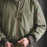 MA1 Pilot Jacket Army Green Winter Baseball Cotton Men's Coat