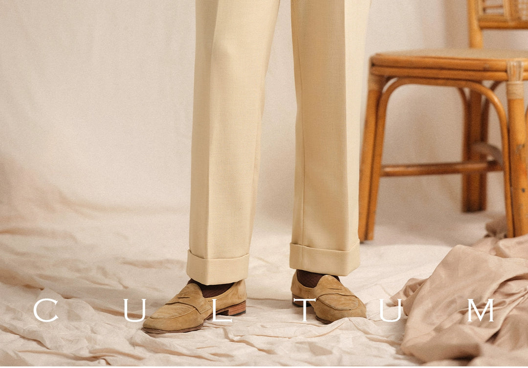 Herringbone Linen Trousers