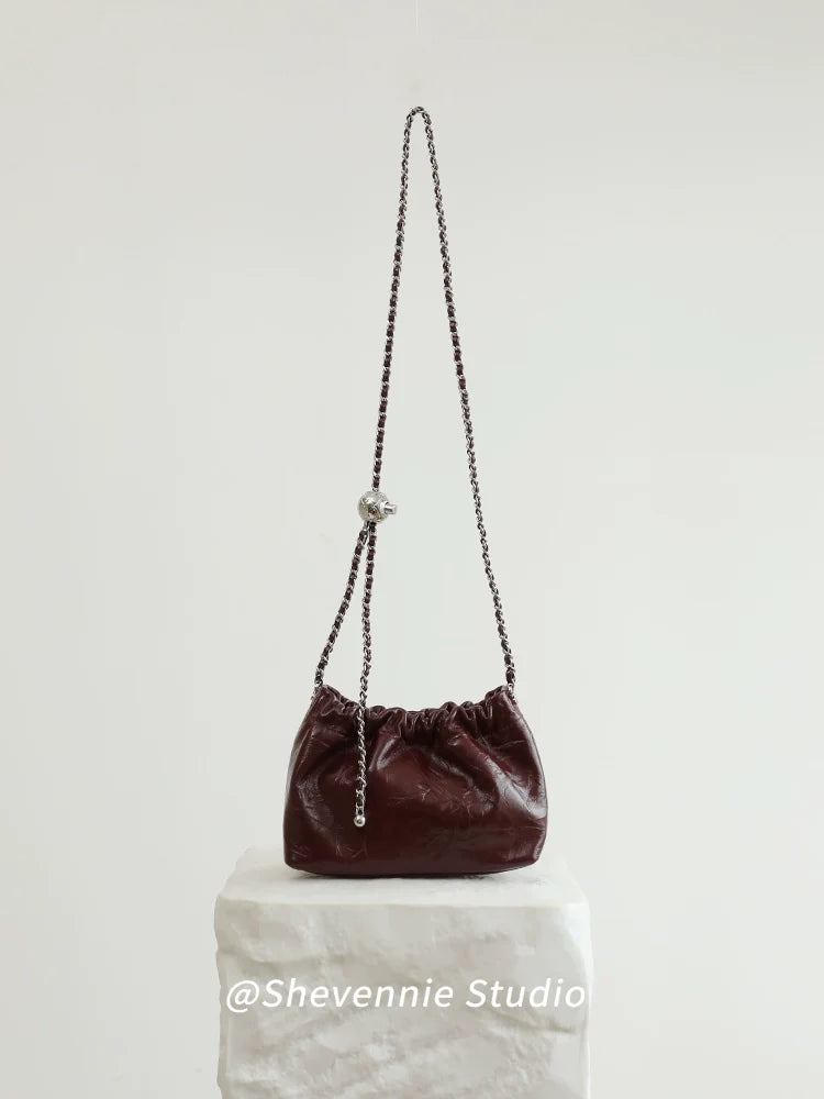 Leather Cloud Shoulder Bag