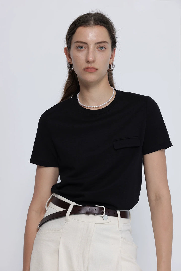 Mulberry Silk Round Neck Tee