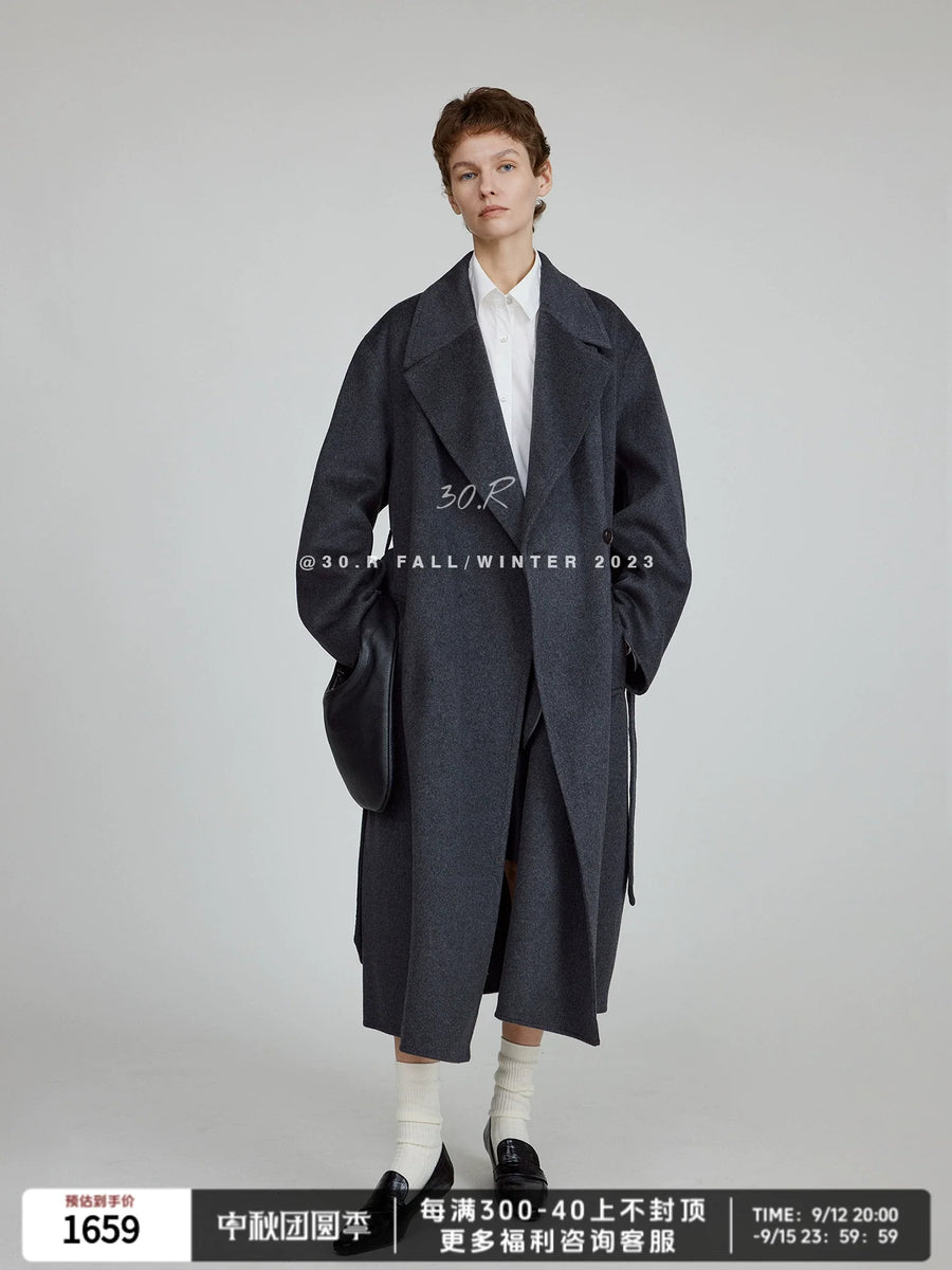 Wool Cashmere Silk Tweed Coat