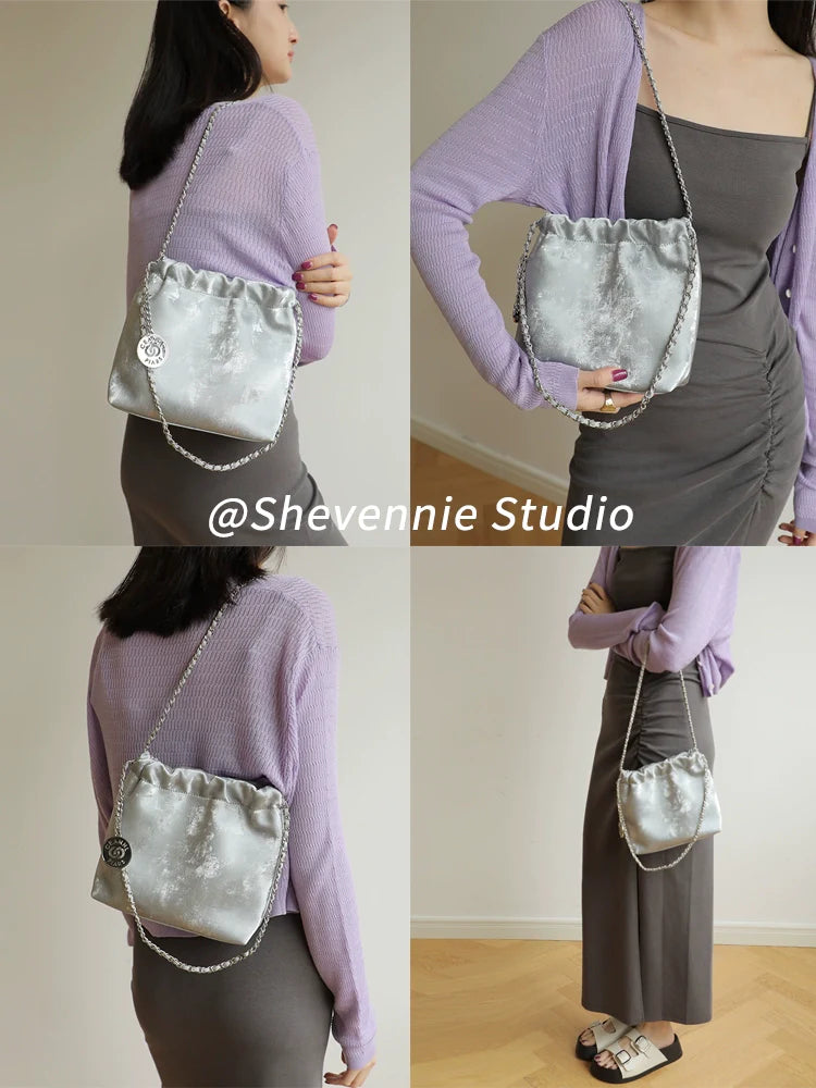 Silk Chain Shoulder Bag