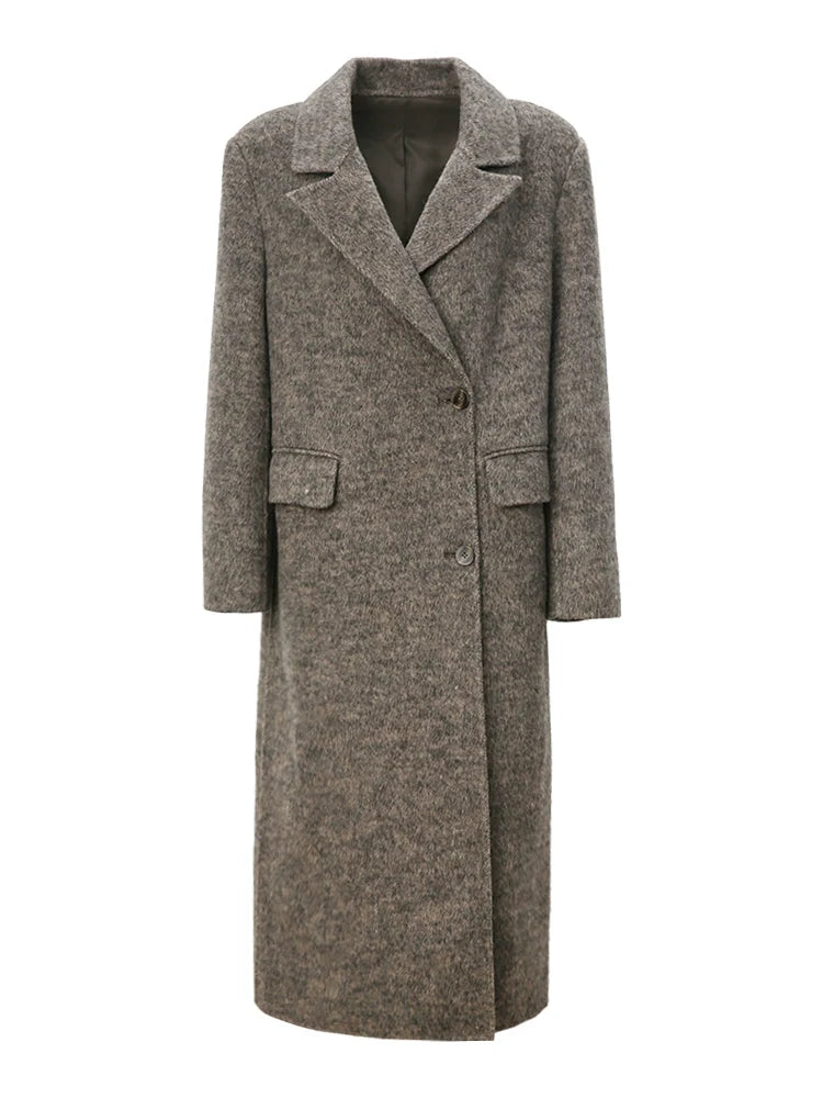 Gray Brown Wool Coat